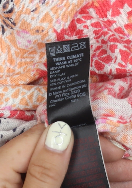 Womens UK Size 12 Marks and Spencer Multicoloured Basic T-Shirt