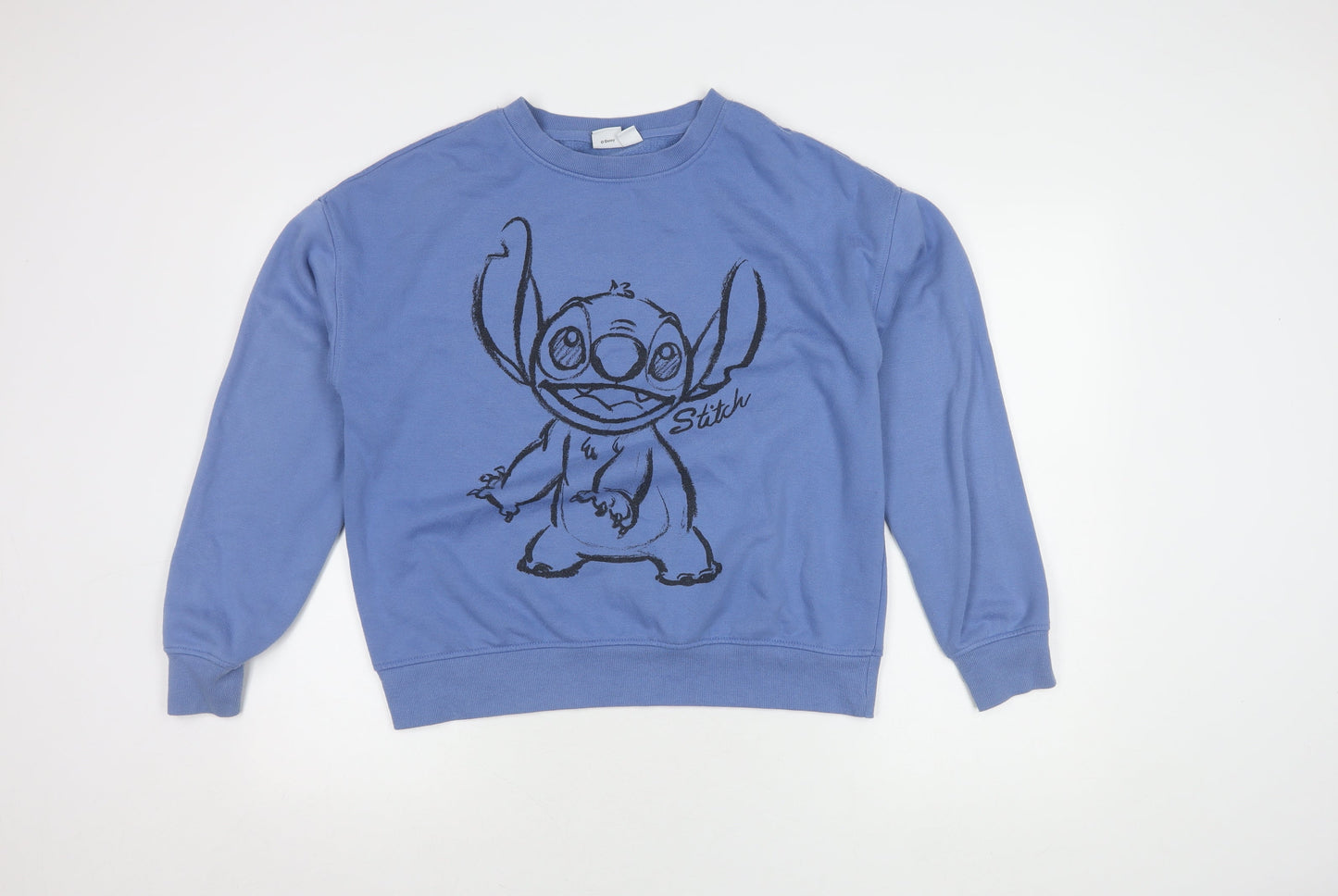 Womens UK Size 10 Disney Blue Pullover Sweatshirt