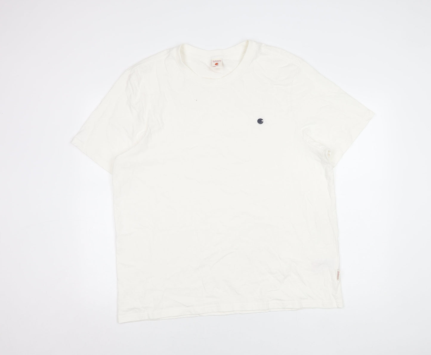 SoulCal & Co Men’s 2XL White Cotton Crew Neck T-Shirt