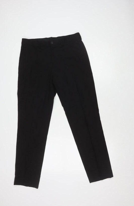 Marks and Spencer Men's Black Slim Trousers 30/SHT