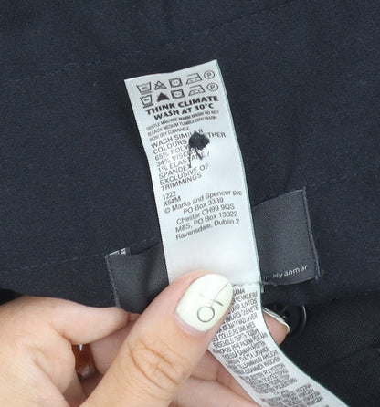 Marks and Spencer Men's Black Slim Trousers 30/SHT