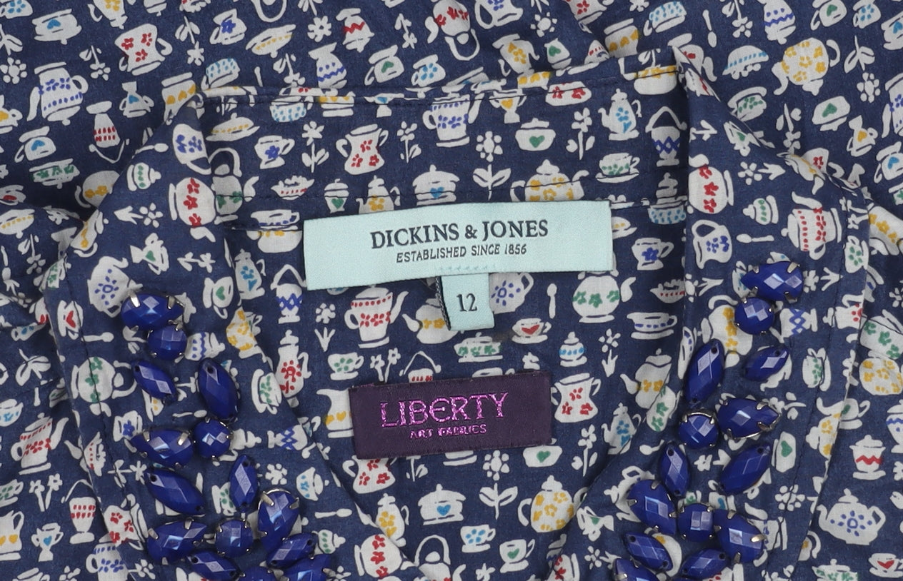 Dickins & Jones Women's Multicoloured Cotton Shirt