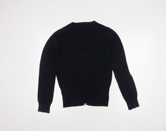 Womens UK Size S Linea Black Cardigan Jumper