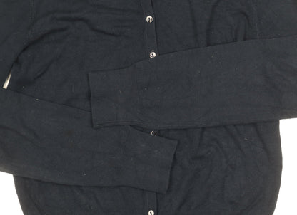Womens UK Size S Linea Black Cardigan Jumper