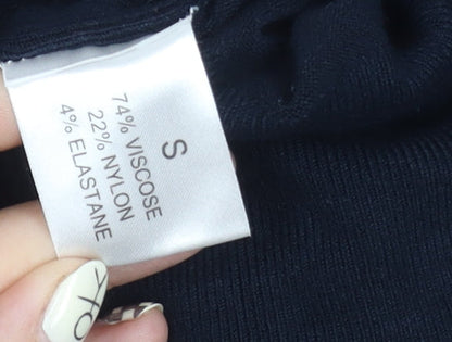 Womens UK Size S Linea Black Cardigan Jumper