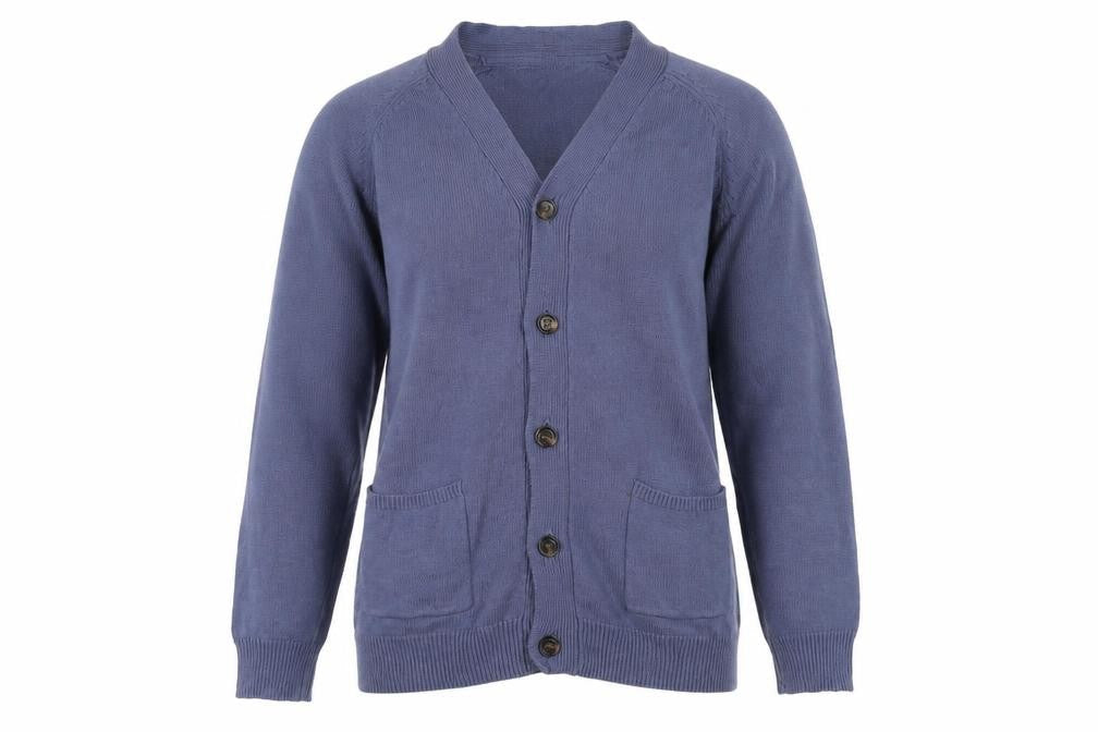 Womens UK Size S Cotton Traders Blue Cardigan Jumper