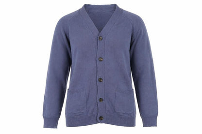 Womens UK Size S Cotton Traders Blue Cardigan Jumper