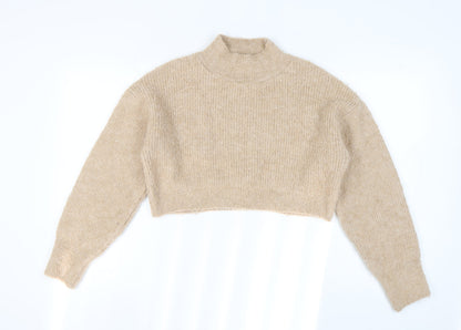Womens UK Size M Topshop Beige Pullover Jumper