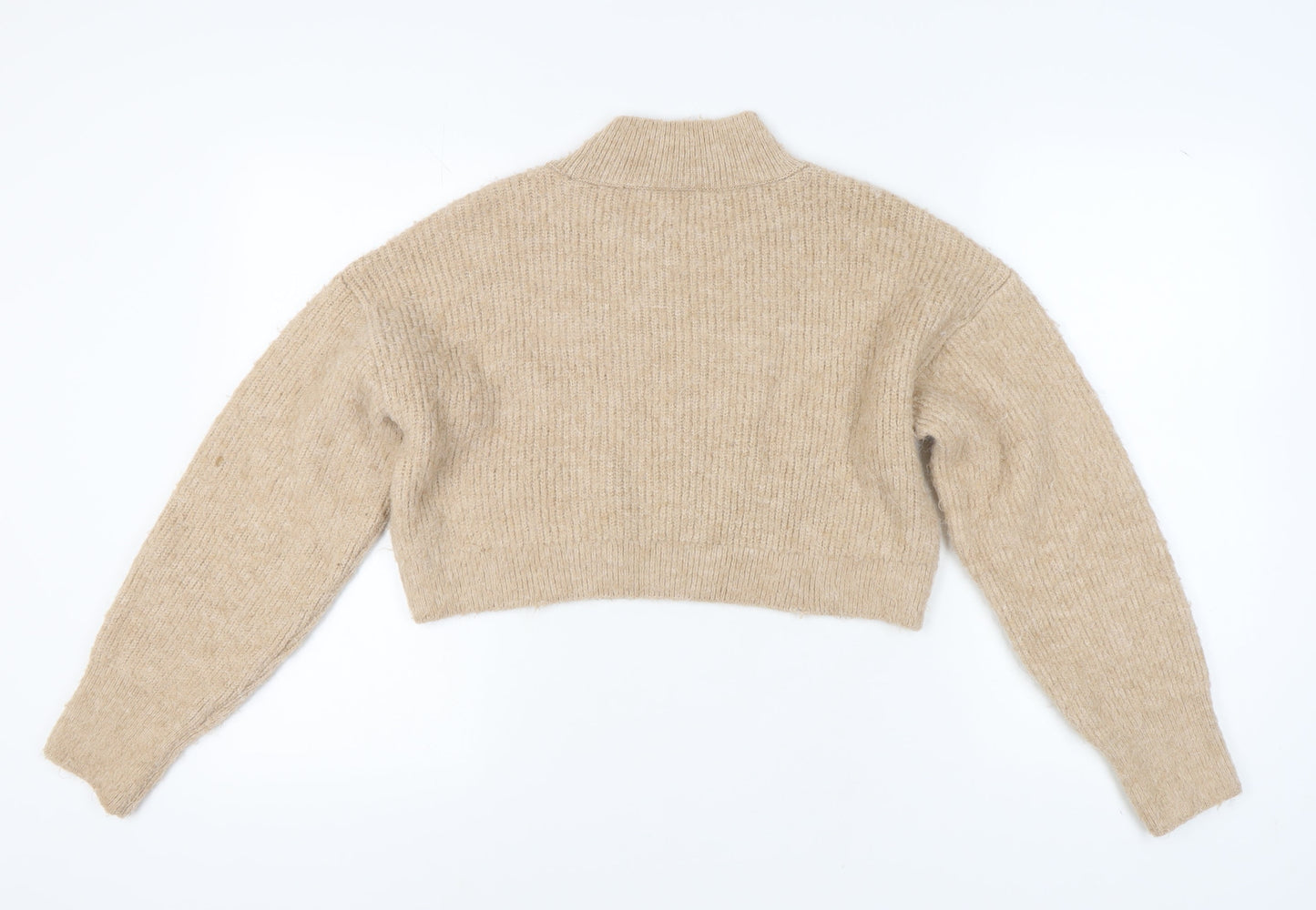 Womens UK Size M Topshop Beige Pullover Jumper