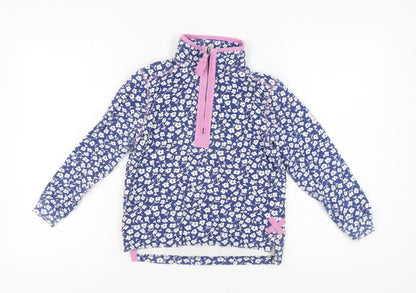 Lazy Jacks Girls Blue Floral Pullover Sweatshirt 7-8 Years