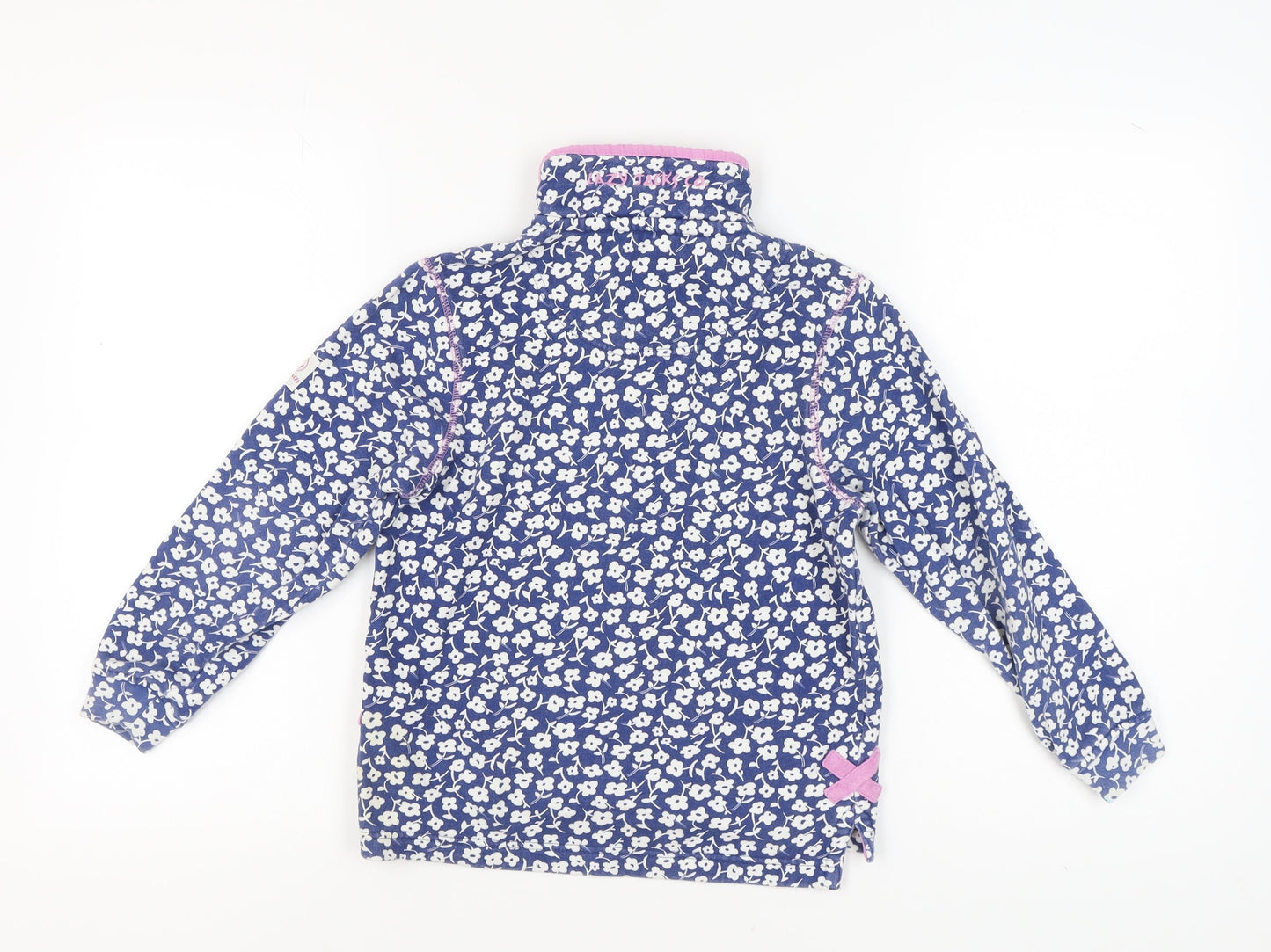 Lazy Jacks Girls Blue Floral Pullover Sweatshirt 7-8 Years