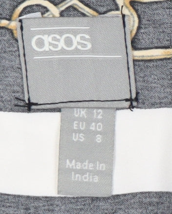 Womens UK Size 12 ASOS One-Piece Black Jumpsuit