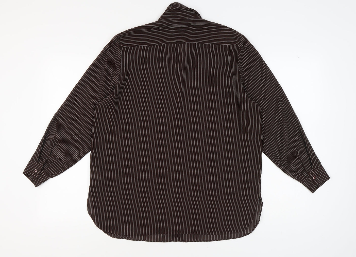 Womens UK Size M NEXT Brown Basic Button-Up