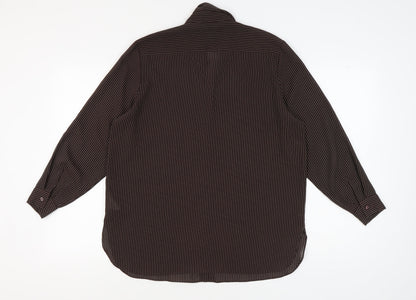 Womens UK Size M NEXT Brown Basic Button-Up