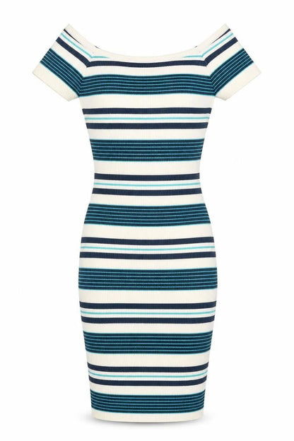LU NYC Women's Multicoloured Striped Bodycon Dress L