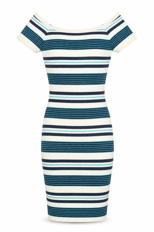 LU NYC Women's Multicoloured Striped Bodycon Dress L