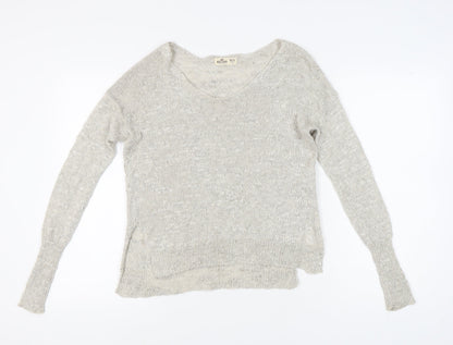 Womens UK Size XS Hollister Grey Pullover Jumper