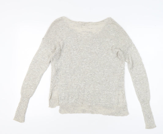 Womens UK Size XS Hollister Grey Pullover Jumper