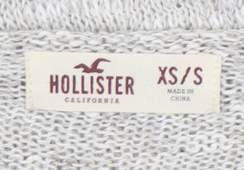 Womens UK Size XS Hollister Grey Pullover Jumper