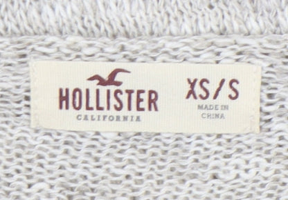 Womens UK Size XS Hollister Grey Pullover Jumper