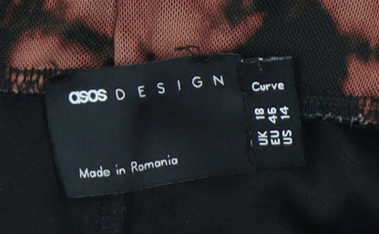 ASOS DESIGN Women's Multicoloured Pencil Skirt Size 18