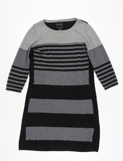 Cynthia Rowley Women’s Black Grey Striped Dress XL