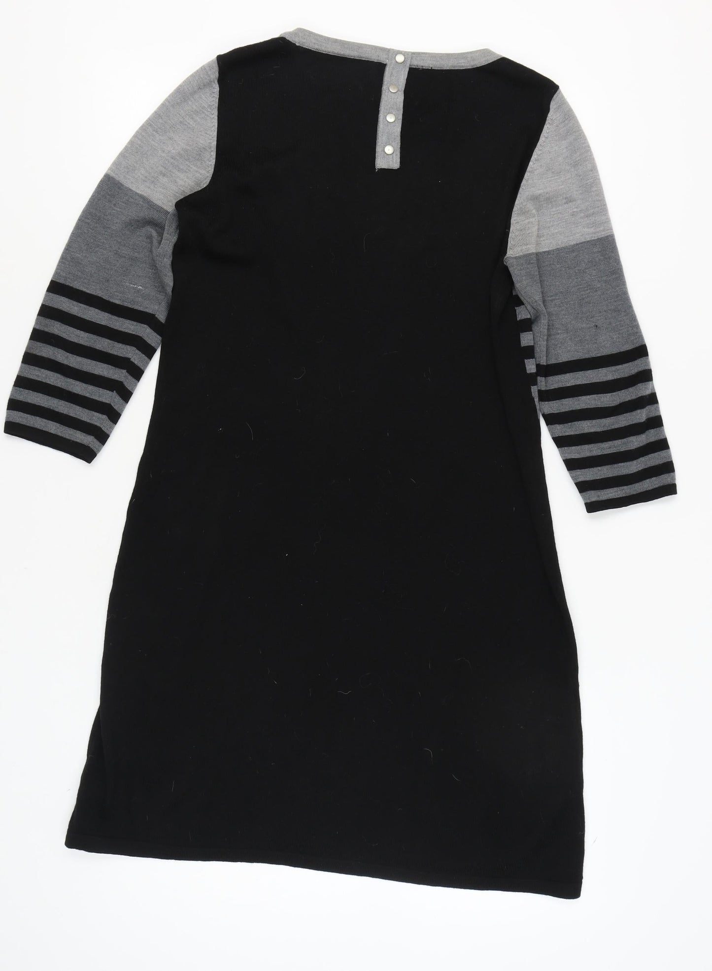 Cynthia Rowley Women’s Black Grey Striped Dress XL
