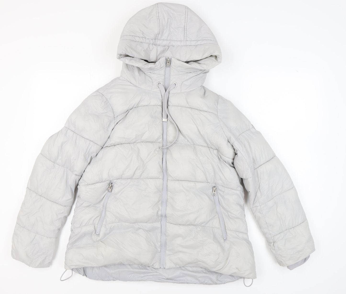 French Connection Women's Grey Puffer Jacket M