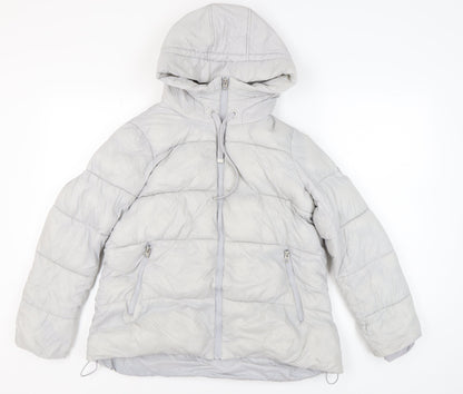 French Connection Women's Grey Puffer Jacket M