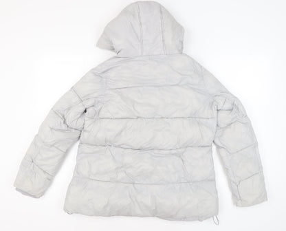 French Connection Women's Grey Puffer Jacket M