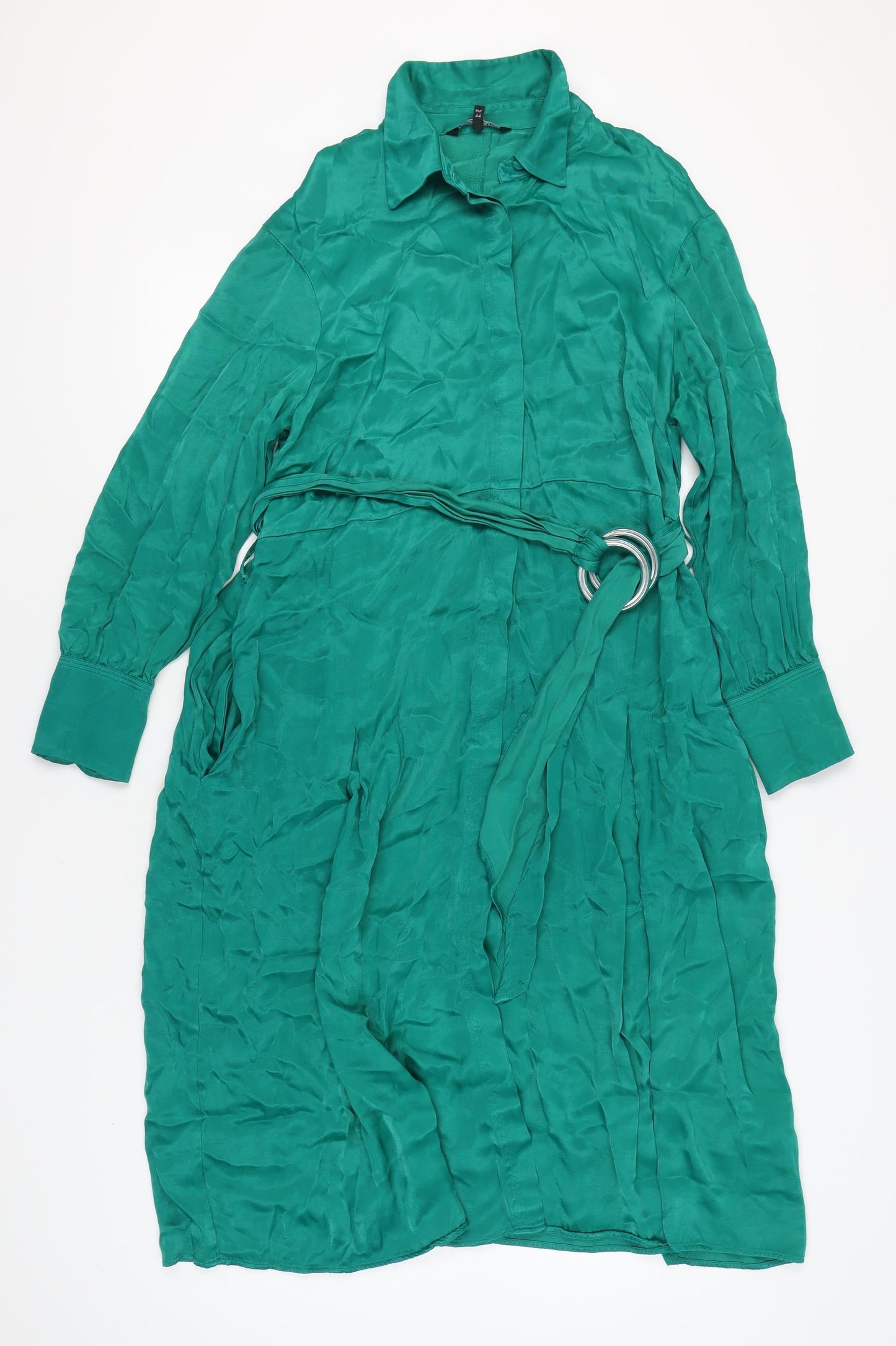 Next Women's Green Shirt Dress - Size 16