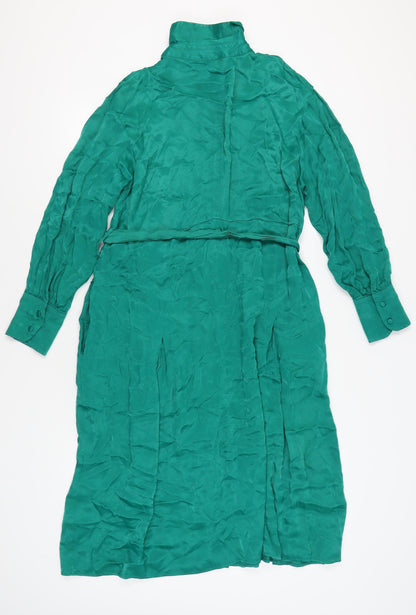 Next Women's Green Shirt Dress - Size 16