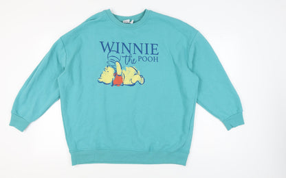 Womens UK Size L Disney Blue Pullover Sweatshirt