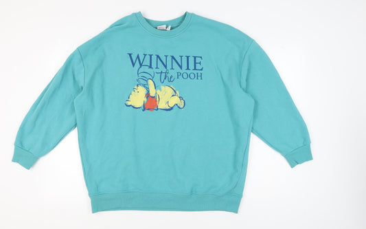Womens UK Size L Disney Blue Pullover Sweatshirt