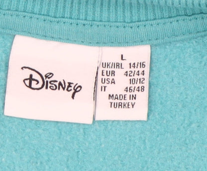 Womens UK Size L Disney Blue Pullover Sweatshirt