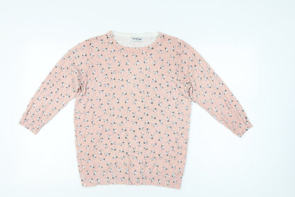 Debenhams Women's Pink Animal Print Pullover Jumper Size 16