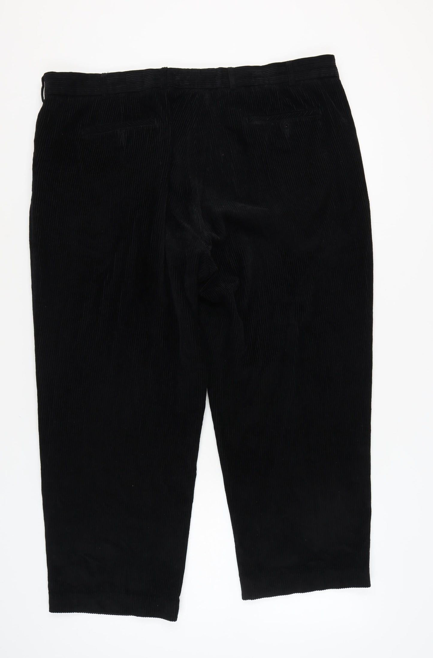 Harvey Parker Men's Black Corduroy Trousers Size 44
