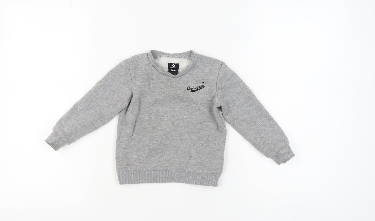 Converse Boys Grey Pullover Sweatshirt 2 Years