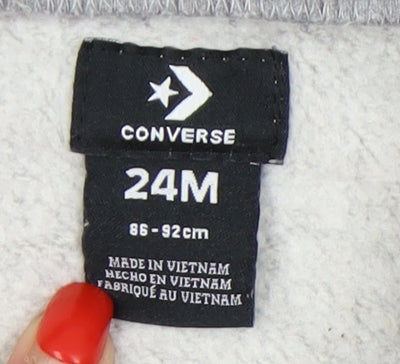 Converse Boys Grey Pullover Sweatshirt 2 Years