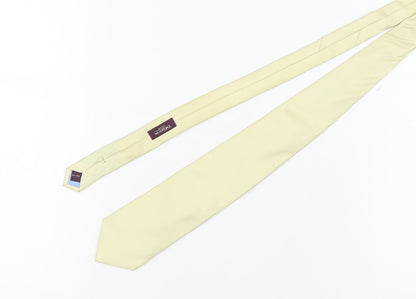 TM Lewin Yellow Silk Polka Dot Tie for Men - One Size