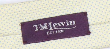 TM Lewin Yellow Silk Polka Dot Tie for Men - One Size