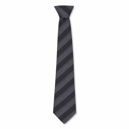 Mens Daniel Hechter Black Striped 100% Silk  Tie