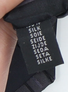 Mens Daniel Hechter Black Striped 100% Silk  Tie