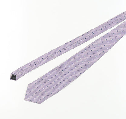 Pierre Cardin Men's Purple Geometric Silk Tie