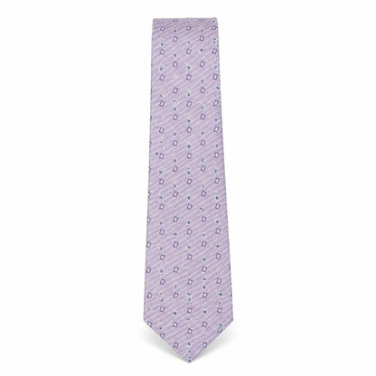 Mens Pierre Cardin Purple Geometric 100% Silk  Tie