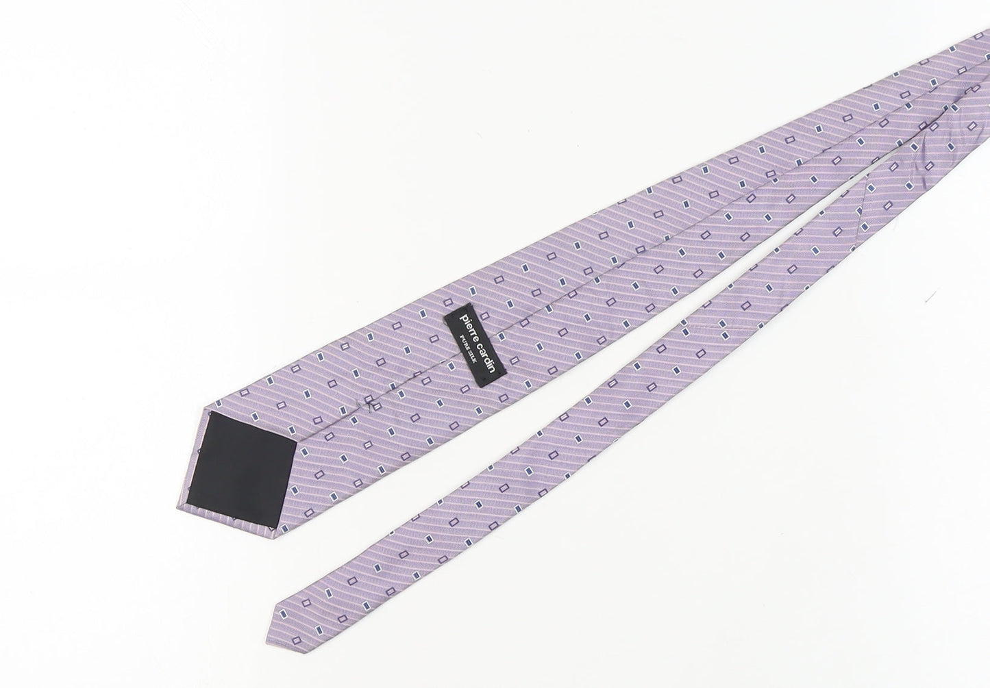 Pierre Cardin Men's Purple Geometric Silk Tie