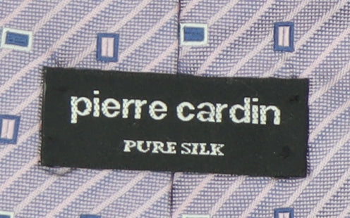 Pierre Cardin Men's Purple Geometric Silk Tie
