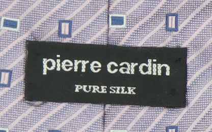 Pierre Cardin Men's Purple Geometric Silk Tie