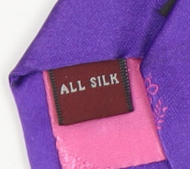 T.M.Lewin Men's Purple Silk Paisley Tie