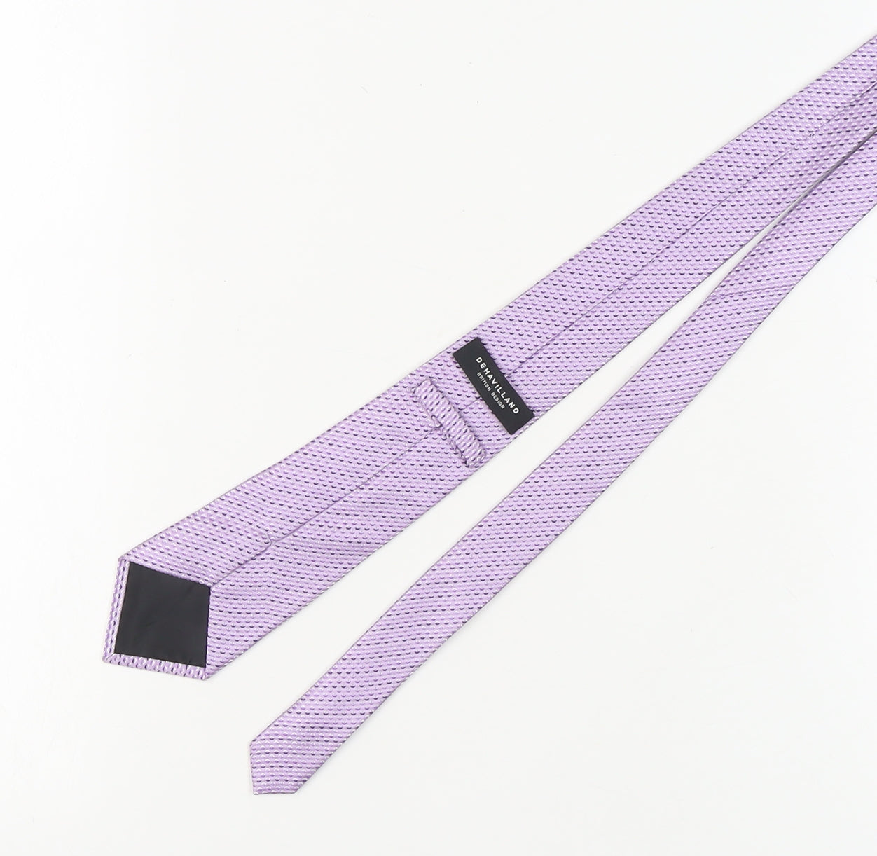 Mens Dehavilland Purple  100% Silk  Tie